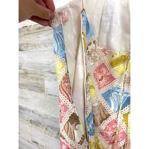 Hemant & Nandita Women’s S/M Multicolor Fiza Patchwork Bodycon Mini Dress NEW - Picture 10 of 11